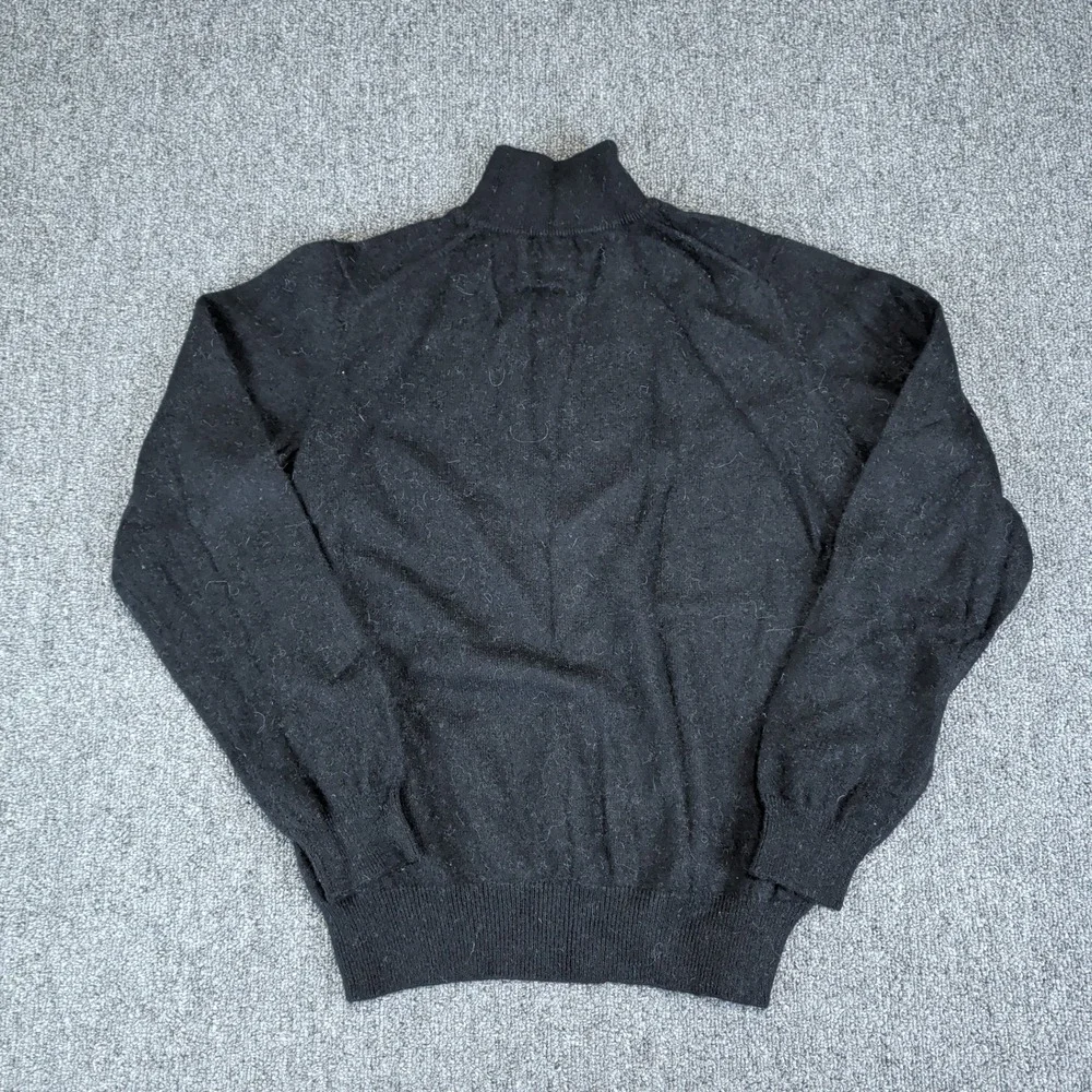 Charter Club Classic Mock Neck Sweater Women S Black 100% Cashmere 2-Ply Knit